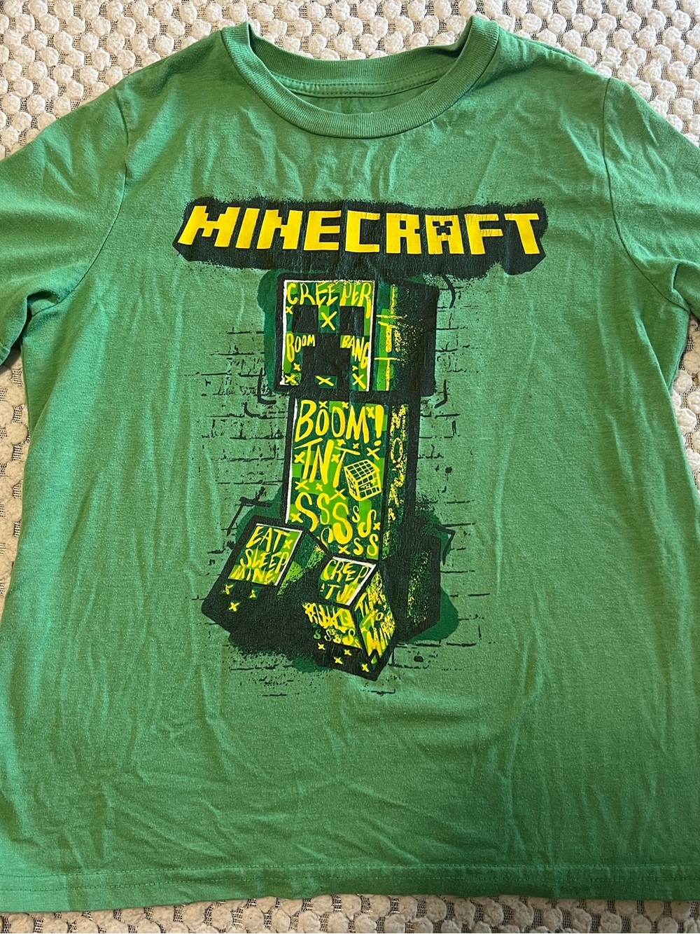 jumping beans Green Minecraft Creeper Graphic Tee